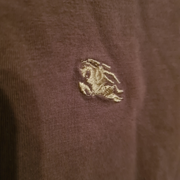 BURBERRY london Womens Tops Brown Fits 8-10 Roundneck Longsleeves Bodyfit Blouse - Picture 3 of 6